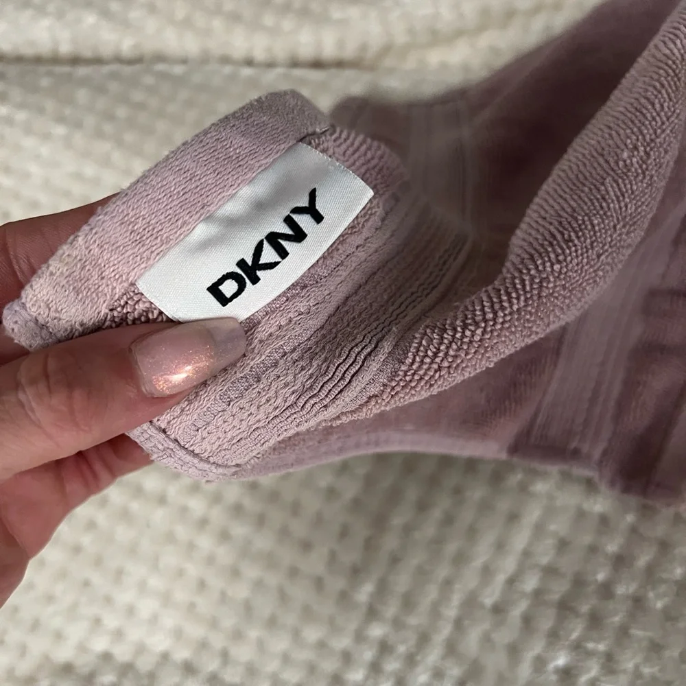 DKNY light purple square washcloth